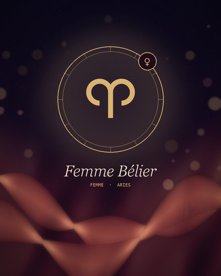 Femme Bélier : profil intime, symbole du signe et rubans de soie