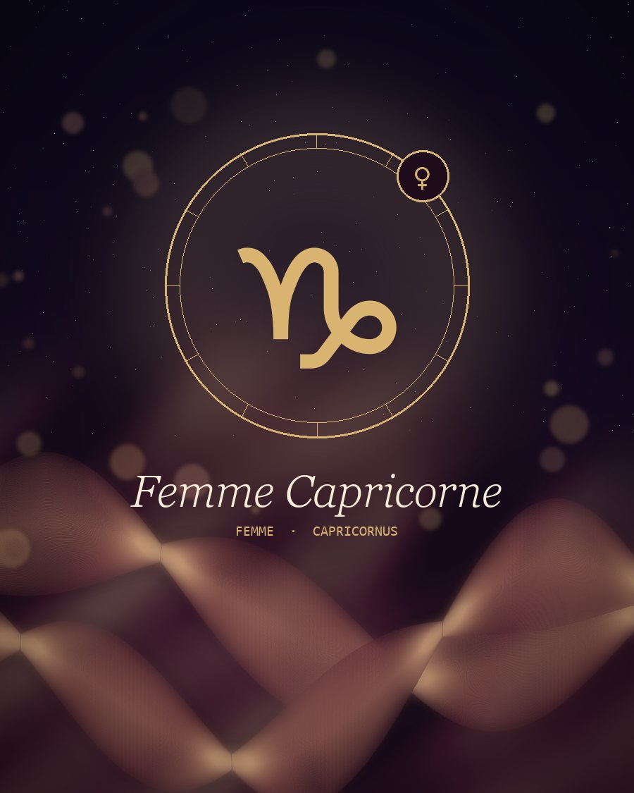 Femme Capricorne : profil intime, symbole du signe et rubans de soie