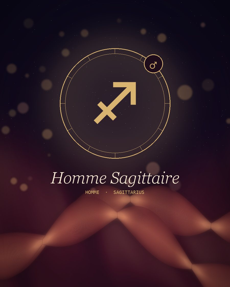 Homme Sagittaire : profil intime, symbole du signe et rubans de soie